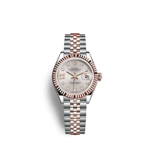 Rolex Lady-Datejust 28mm - Ref: 279171-0019 - Sundust Diamond Dial, Two Tone Stainless Steel & 18K Rose Gold Jubilee Bracelet Women's Watch-Rolex Explorer II 216570 Watch