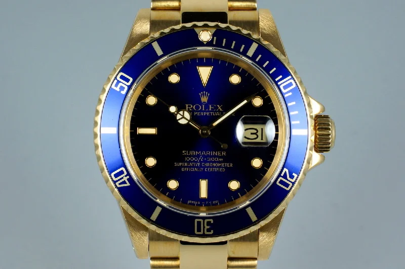 1988 Rolex YG Blue Submariner 16618-Rolex Cosmograph Daytona Ceramic Bezel Watch