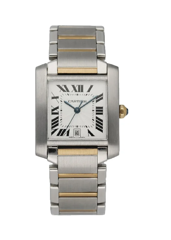 Cartier Tank Francaise 2302  Two Tone Automatic Large Men's Watch-Cartier Love Bangle with Diamonds