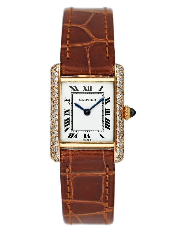 Cartier Tank Paris Diamond 18K Yellow Gold Ladies Watch-Cartier Panthère Watch with Diamonds