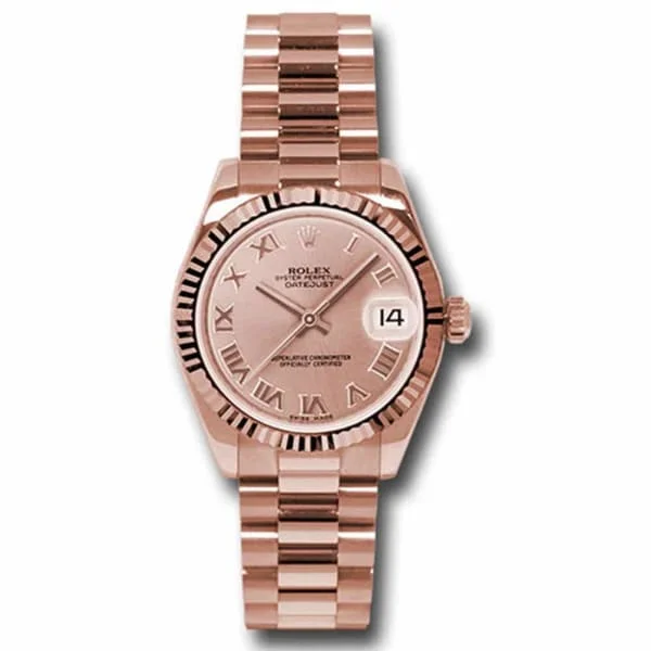 Rolex Datejust 31mm - Ref: 178275 prp - Rose Dial, 18K Rose Gold President Bracelet Women's Watch-Rolex Yacht-Master 40mm Diamond Dial Watch