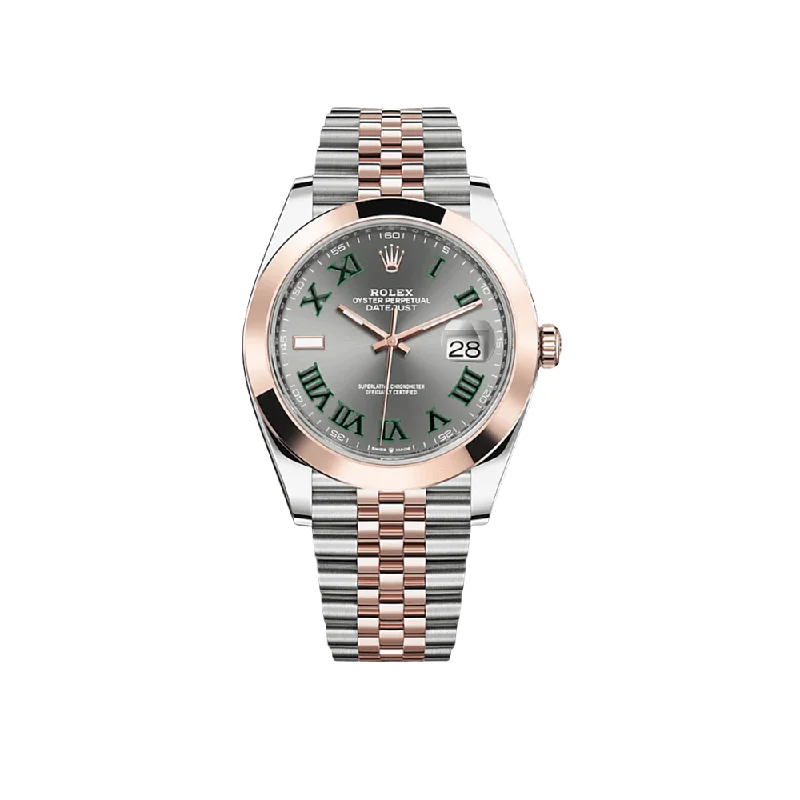 Rolex Datejust 126301 Stainless Steel Rose Gold Slate/Green Dial Jubilee-Rolex GMT-Master II 126710BLNR Batman Watch