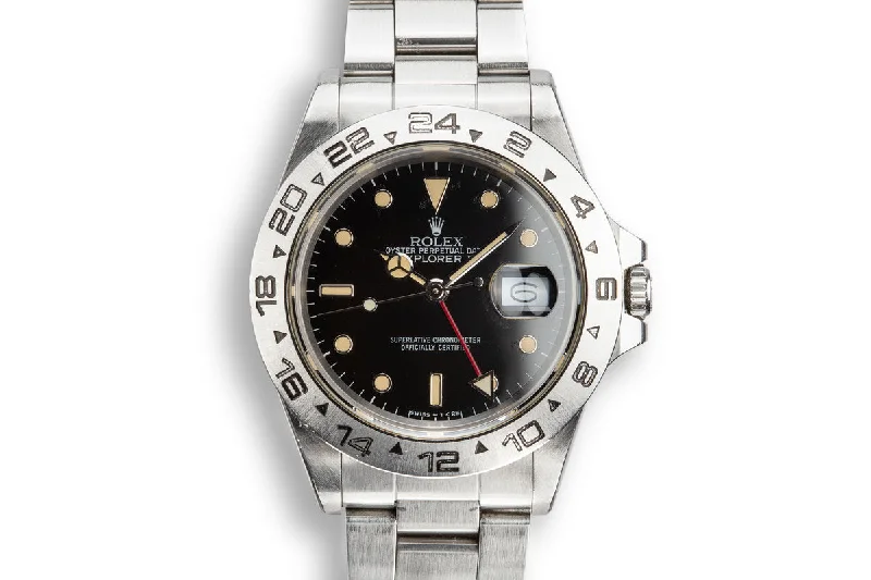 1987 Rolex Explorer II 16550 Black Dial with Box and Papers-Rolex Day-Date 40mm Blue Dial Watch