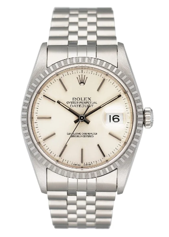 Rolex Oyster Perpetual Datejust 16220 Silver Dial Mens Watch-Rolex Submariner Green Dial Watch