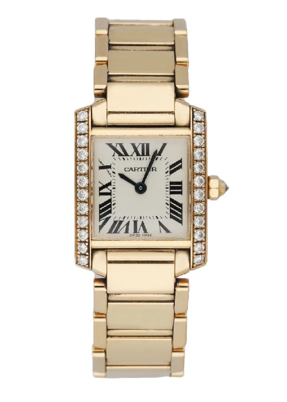 Cartier Tank Francaise 2793 18k Rose Gold & Diamond Ladies Watch-Cartier Ballon Bleu Watch Automatic