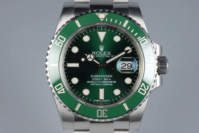 2011 Rolex Green Submariner 116610LV with Box and Papers-Rolex Explorer 39mm Black Dial Watch