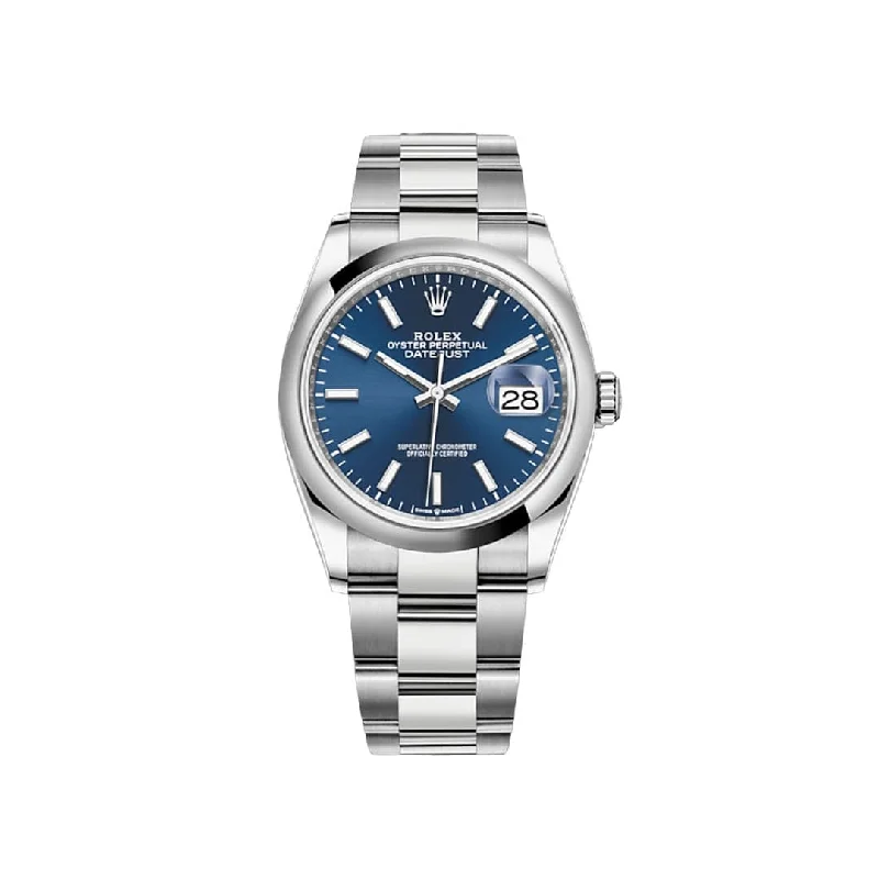 Rolex Datejust 126200 Stainless Steel Blue Dial Oyster-Rolex Submariner 116613LB Two-Tone Watch