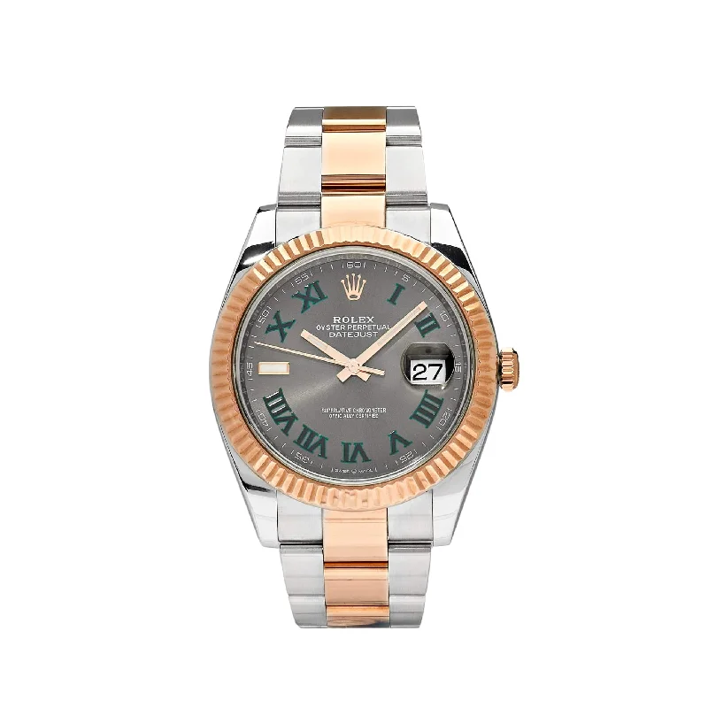 Rolex Datejust 126331 'Wimbledon' Rose Gold Stainless Steel-Rolex Daytona 116509 Watch