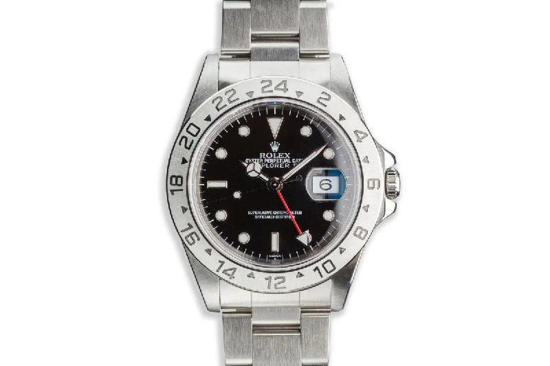 1999 Rolex Explorer II 16570 Black "Swiss" Dial with Box and Papers-Rolex Milgauss Green Crystal Watch