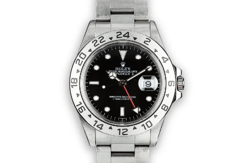 1999 Rolex Explorer II 16570 with Black "SWISS" Only Dial-Rolex Submariner 116610LV Hulk Watch