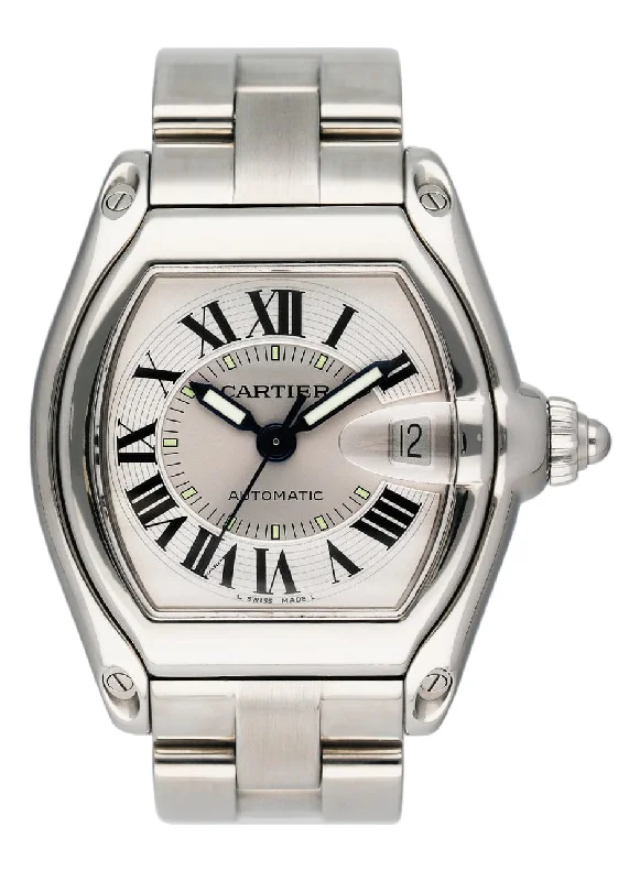 Cartier Roadster W62000V3 Stainless Steel Mens Watch-Cartier Juste un Clou 18k Gold Bracelet