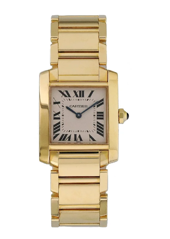 Cartier Tank Francaise 1821 Yellow Gold Midsize Ladies Watch-Cartier Love Ring Yellow Gold Diamond