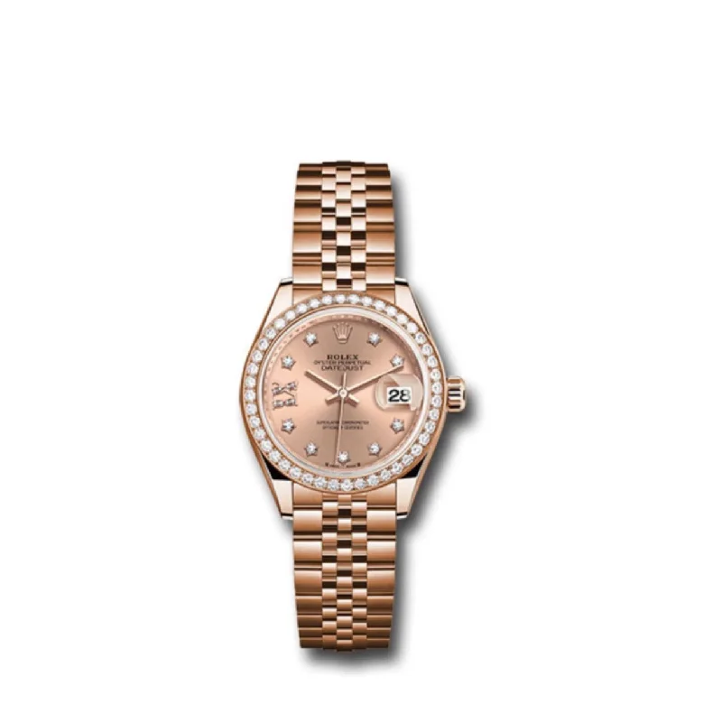 Rolex Lady Datejust 28mm - Ref: 279135rbr rs9dix8dj 1 - Rose Dial, 18K Rose Gold Jubilee Bracelet Women's Watch-Rolex Explorer 40mm Stainless Steel Watch