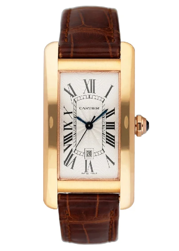 Cartier Tank Americaine W2620030 18K Rose Gold Watch-Cartier Ballon Bleu Watch 36mm Steel