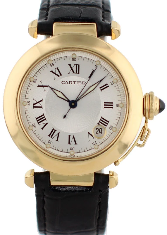 Cartier Pasha de Cartier 1028 18K Yellow Gold Mens Watch-Cartier Ballon Bleu Watch 36mm Steel