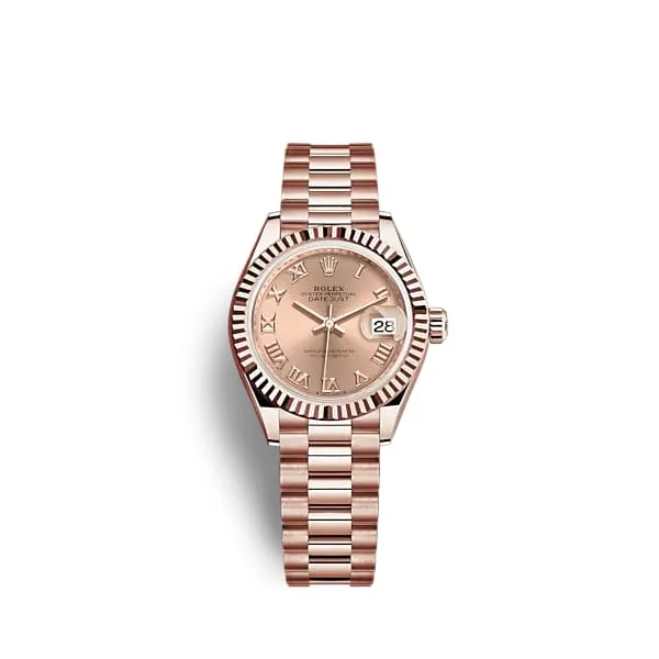 Rolex Lady Datejust 28mm - Ref: 279175-0027 - Rose Dial, 18K Rose Gold President Bracelet Women's Watch-Rolex Datejust 41mm Jubilee Bracelet Watch