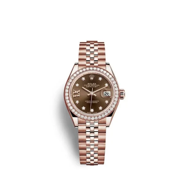 Rolex Lady Datejust 28mm - Ref: 279135rbr-0002 - Chocolate Dial, 18K Rose Gold Jubilee Bracelet Women's Watch-Rolex Milgauss 116400GV Watch