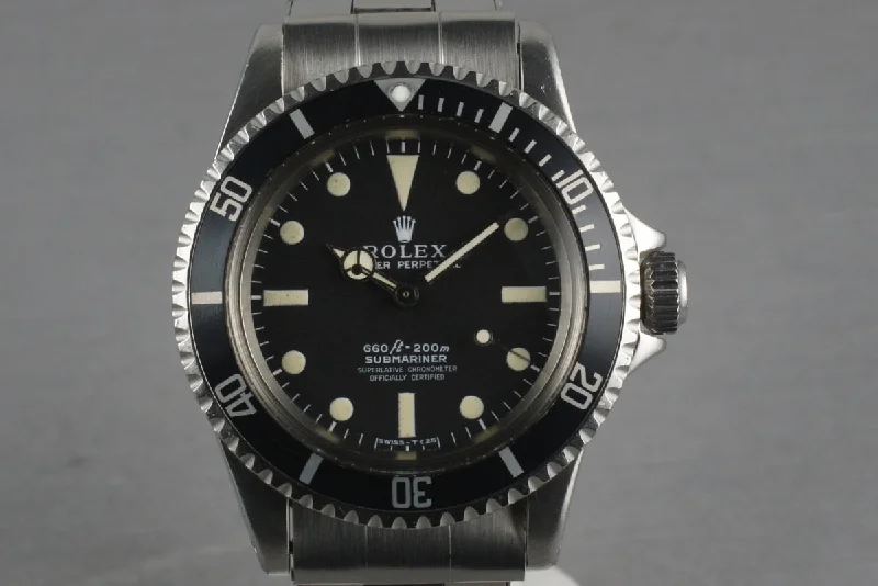 1970 Rolex Submariner  5512 with Feet First-Rolex Milgauss 116400GV Green Crystal Watch