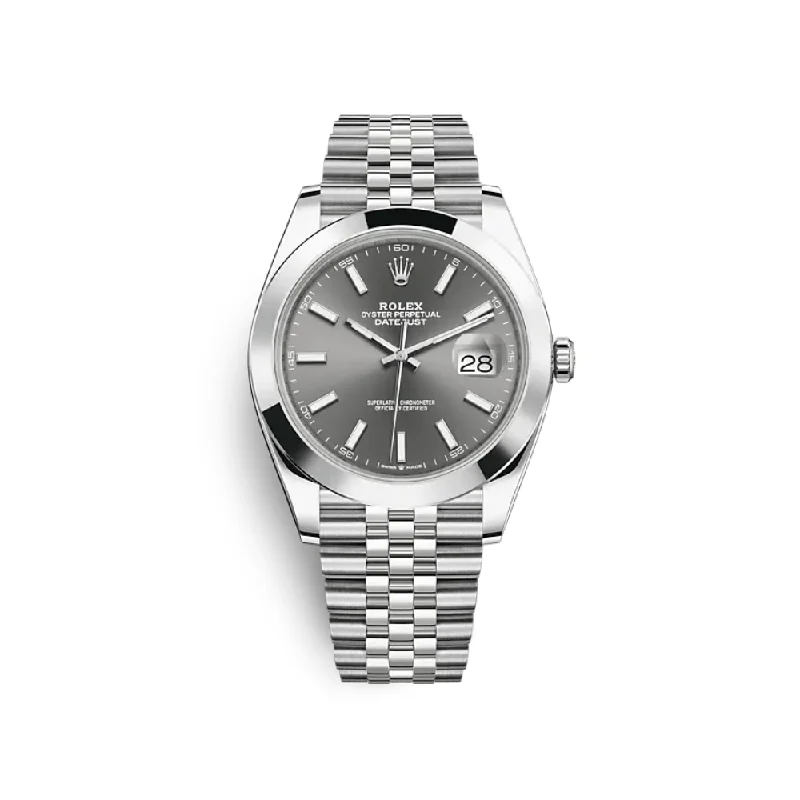 Rolex Datejust 126300 Stainless Steel Slate Dial Jubilee-Rolex Day-Date 36mm Champagne Dial Watch