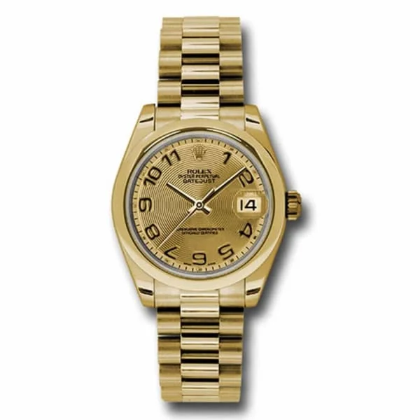 Rolex Datejust 31mm - Ref: 178248 chcap - Champagne Dial, 18K Yellow Gold President Bracelet Women's Watch-Rolex Day-Date 40mm White Gold Watch