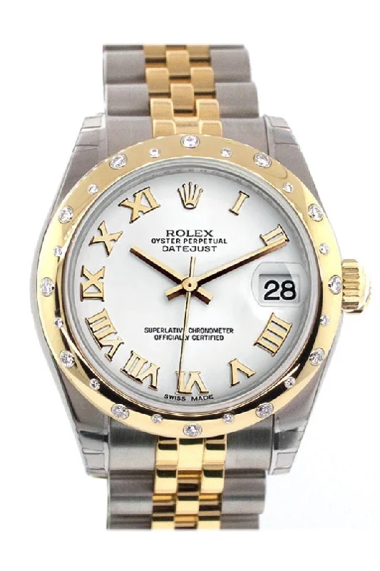 Rolex Datejust 31 White Roman Dial Diamond Bezel 18K Gold Two Tone Jubilee Ladies 178343 Pre-owned-Rolex Explorer II 216570 Watch