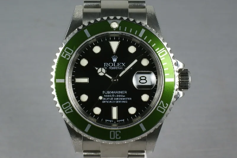 Rolex Green Submariner 16610 LV Mark 1 dial with Box and Papers-Rolex Datejust 31mm Jubilee Bracelet Watch