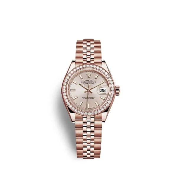 Rolex Lady-Datejust 28mm - Ref: 279135rbr-0007 - Sundust Stick Dial, 18K Rose Gold Jubilee Bracelet Women's Watch-Rolex GMT-Master II Batman Watch