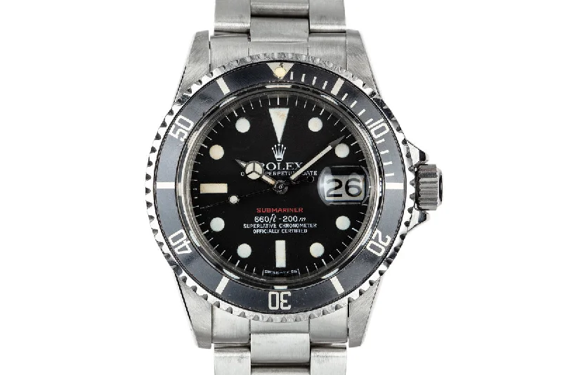 1972 Rolex Red Submariner 1680 Mark 6 Dial-Rolex Submariner 16610 Watch