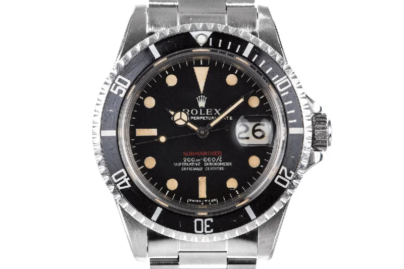 1969 Rolex Red Submariner 1680 with Mark I Long F Meters First Dial-Rolex Daytona 116520 Black Dial Watch