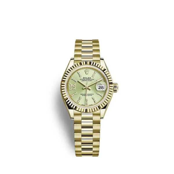 Rolex Lady-Datejust 28mm - Ref: 279178-0007 - Linden Diamond Dial, 18K Yellow Gold President Bracelet Women's Watch-Rolex Datejust 41mm Watch