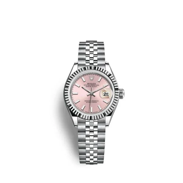 Rolex Lady-Datejust 28mm - Ref: 279174-0001 - Pink Stick Dial, Stainless Steel Jubilee Bracelet Women's Watch-Rolex Submariner 116610LV Hulk Watch