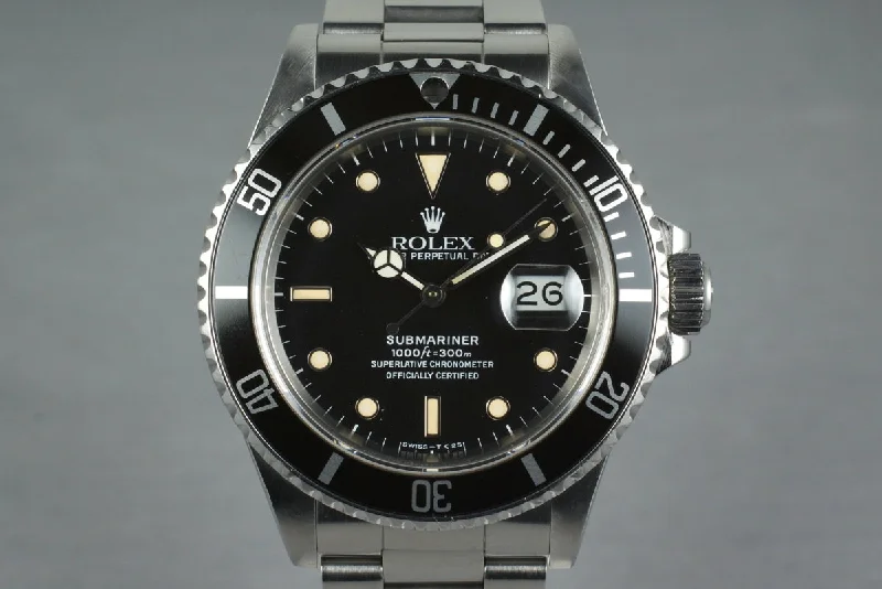 1987 Rolex Submariner 168000 with Box and Papers-Rolex Day-Date 36mm Yellow Gold Watch