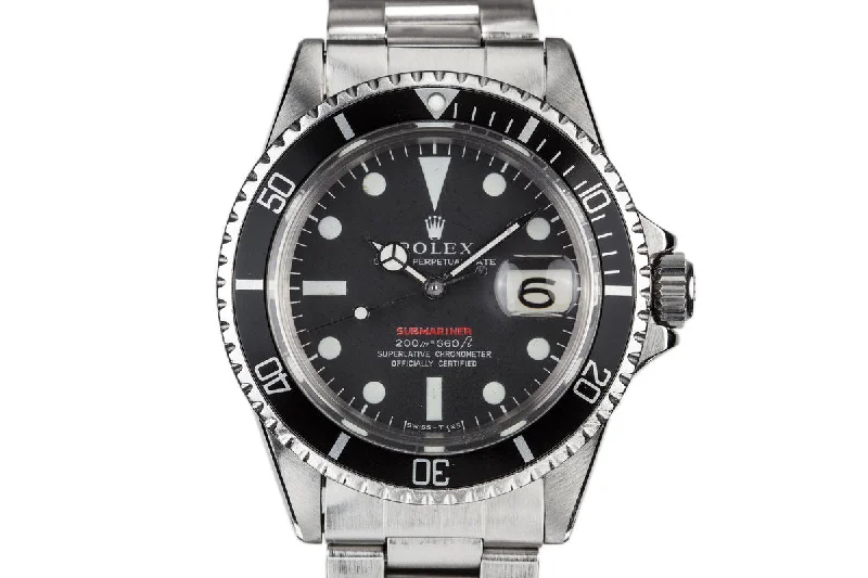 1969 Rolex Red Submariner 1680 with Meters First Dial-Rolex Oyster Perpetual 34mm Watch