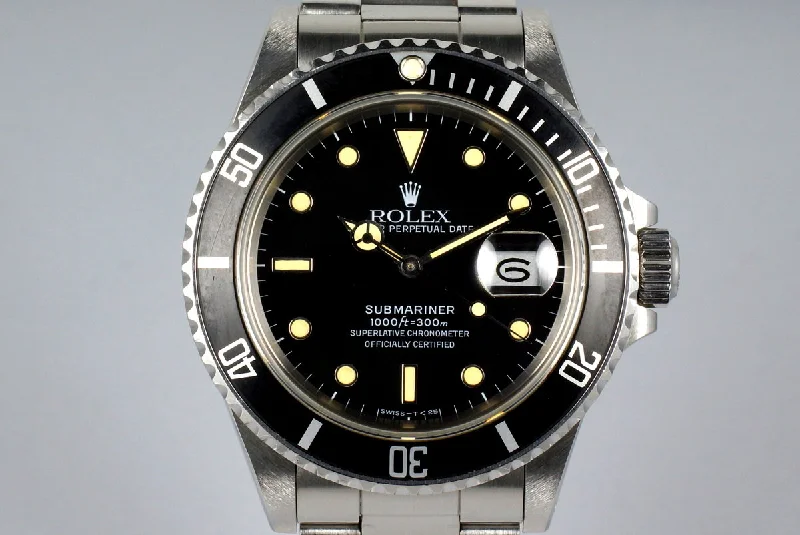 1986 Rolex Submariner 16800 with Box and Papers-Rolex Yacht-Master 40mm Blue Dial Watch