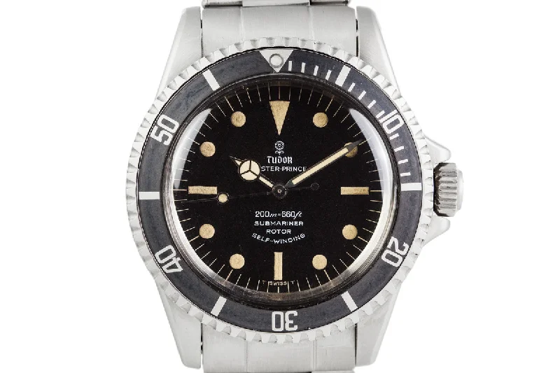 1968 Tudor Submariner 7016/0 with Swiss Rivet Band-Rolex Submariner Blue Dial Watch