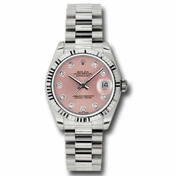 Rolex Datejust 31mm - Ref: 178279 pdp - Pink Dial, 18K White Gold President Bracelet Women's Watch-Rolex Oyster Perpetual 39mm Watch