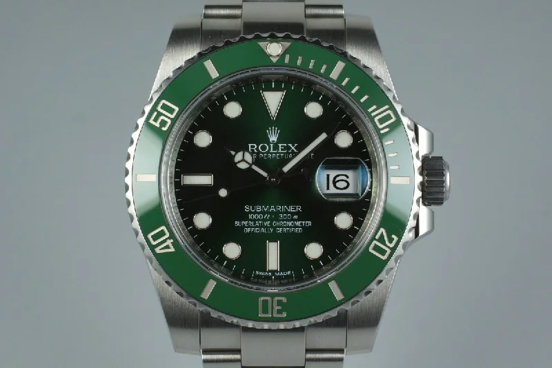 2010 Rolex Green Submariner 116610V with Box and Papers-Rolex Datejust Jubilee Bracelet Watch