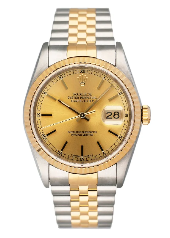 Rolex Datejust 16233 Champagne Dial Mens Watch-Rolex Cosmograph Daytona Gold Watch