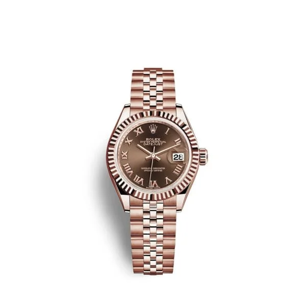 Rolex Lady Datejust 28mm - Ref: 279175-0015 - Chocolate Dial, 18K Rose Gold Jubilee Bracelet Women's Watch-Rolex Datejust 116234 Black Dial Watch