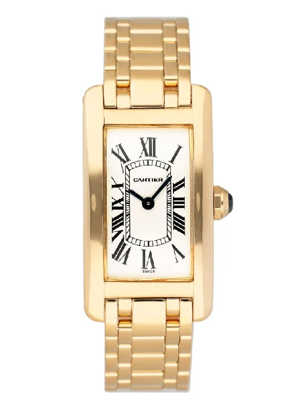 Cartier Tank Americaine W26015K2 18K Yellow Gold Ladies Watch-Cartier Tank Solo Watch