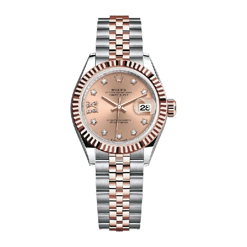 Rolex Lady-Datejust 28mm - Ref: 279171-0027 - Rose Diamond Dial, Two Tone Stainless Steel & 18K Rose Gold Jubilee Bracelet Women's Watch-Rolex Datejust 31mm Jubilee Bracelet Watch