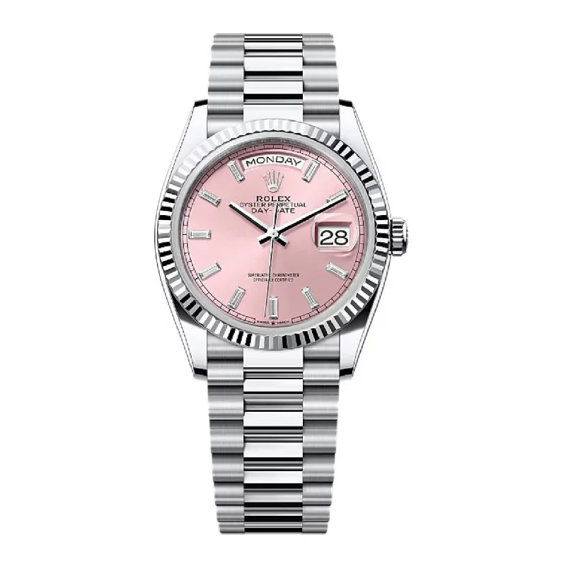 2024 Release Rolex Day-Date 36 mm | Platinum President bracelet | Pink Diamond dial Fluted bezel | Men's Watch 128236-Rolex Yacht-Master II Watch