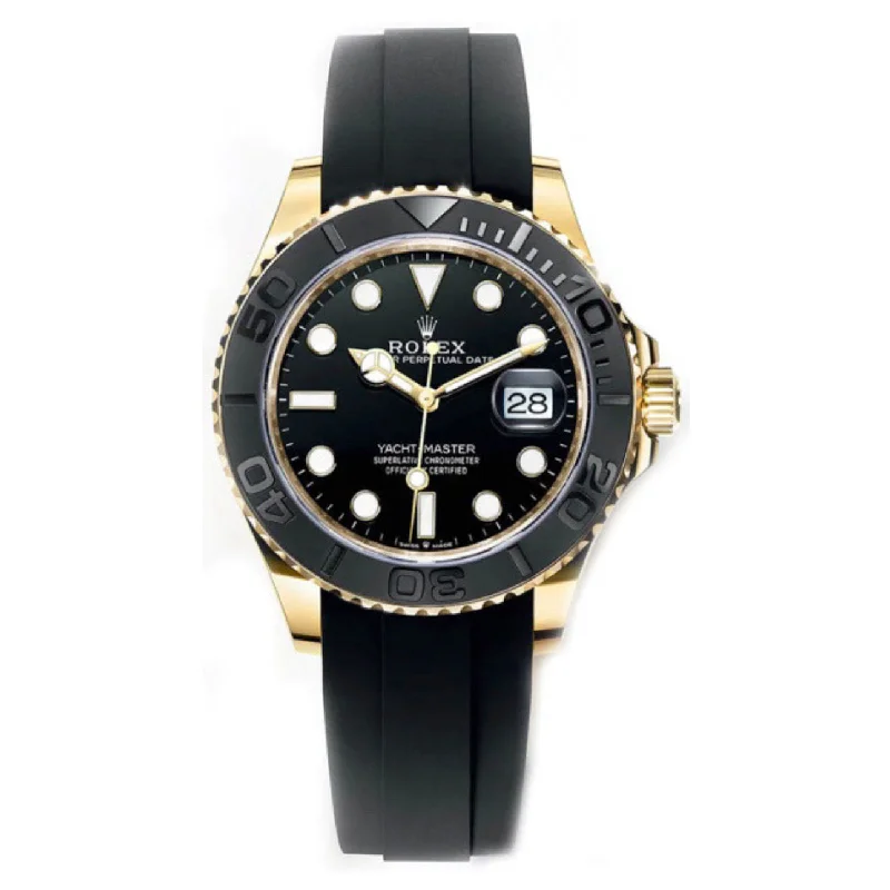 Rolex Yachtmaster 42mm - Ref: 226658 - Black Dial & 18K Yellow Gold Case, Black Oysterflex Bracelet Men's Watch-Rolex Datejust 116200 Silver Dial Watch