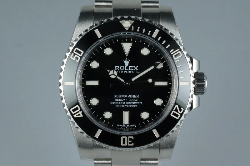 2014 Rolex Submariner 114060 with Box and Papers-Rolex Submariner Ceramic Watch