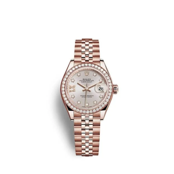 Rolex Lady-Datejust 28mm - Ref: 279135rbr-0004 - Sundust Stick Dial, 18K Rose Gold Jubilee Bracelet Women's Watch-Rolex Day-Date 36mm Watch