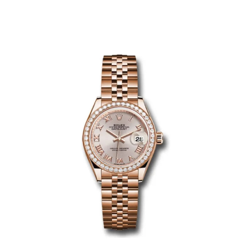 Rolex Lady Datejust 28mm - Ref: 279135rbr srj - Sundust Dial, 18K Rose Gold Jubilee Bracelet Women's Watch-Rolex Submariner 16613 Two-Tone Watch