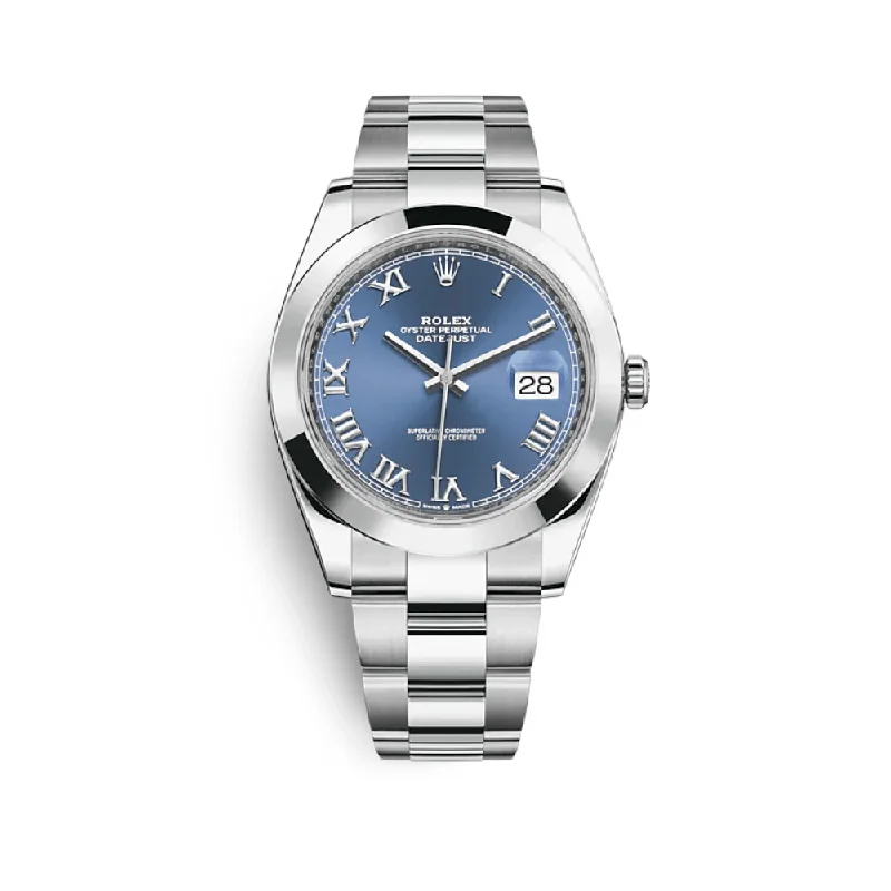 Rolex Datejust 126300 Stainless Steel Blue Roman Dial Oyster-Rolex Explorer 42mm Polar Dial Watch