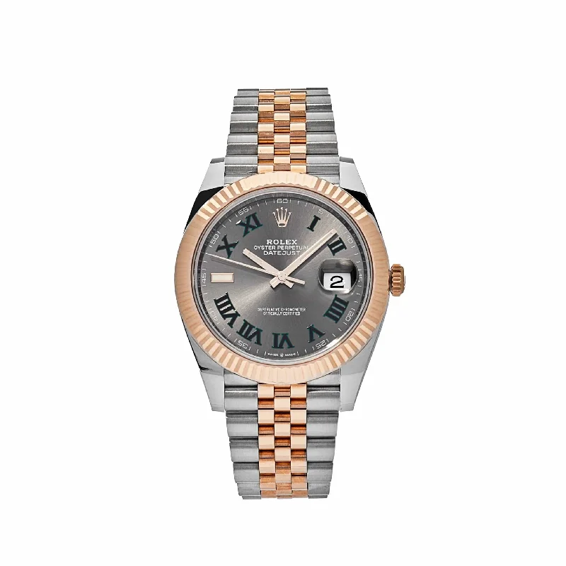 Rolex Datejust 126331 Rose Gold Stainless Steel Wimbledon Dial Jubilee-Rolex Milgauss 116400GV Watch Green Crystal