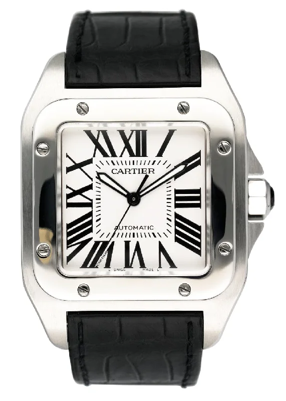 Cartier Santos-100 XL W20073X8 Stainless steel Mens Watch-Cartier Baignoire Watch