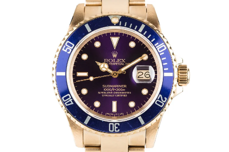 1985 Rolex 18K Submariner 16808 Purple Dial-Rolex Daytona 116528 Watch